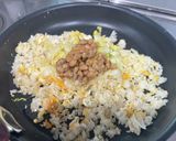 白菜漬けとピリ辛納豆チャーハン作り方5写真