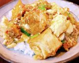 麻婆豆腐、厚揚げプラス。作り方9写真