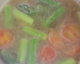 コクうま♪アスパラとトマトのかき玉みそ汁作り方4写真