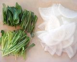 簡単☆大根と水菜のわさびポン酢サラダ作り方1写真