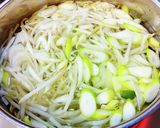 もやし•長ねぎ•茎わかめのスープ作り方3写真