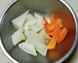 手羽元と根菜の酢醤油オイスターソース煮作り方3写真