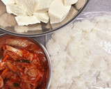 豆腐と長芋のキムチ和え。簡単もう一品。作り方1写真