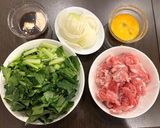小松菜と豚肉の炒め物作り方1写真