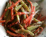 セロリとにんじんのマヨネーズきんぴら作り方4写真