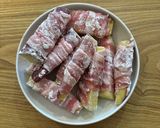 さつまいもの甘辛バター肉巻き作り方3写真