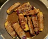 さつまいもの甘辛バター肉巻き作り方5写真