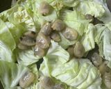 貝柱だしとアサリでキャベツを美味しく作り方1写真