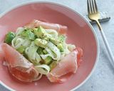 生ハムとアボカドのオイルパスタ作り方4写真