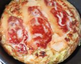ソース焼きそばの入った普通のお好み焼き作り方14写真