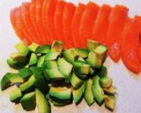 サーモンのお刺身とアボカドの丼♫美味作り方1写真