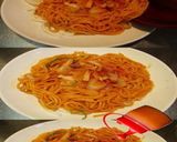 美味ドレ南蛮チーズで玉葱サラダナポリタン作り方2写真