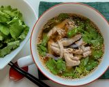 中味汁とパクチーのエスニックスープ作り方3写真