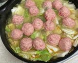 ふわふわ〜♪＊坦々ピリ辛肉だんごスープ作り方3写真