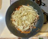 えのきとにんじんの肉味噌丼作り方3写真