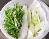 豚バラと水菜と揚げなす の みぞれ雑煮作り方2写真