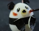 ゆで卵でパンダさん♪キャラ弁☆ご飯の添え作り方15写真