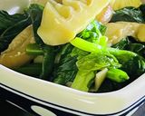 ほうれん草♥椎茸♥筍のオイソースで中華風作り方4写真