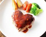 バレンタインご飯♡簡単かわいいハンバーグ作り方6写真