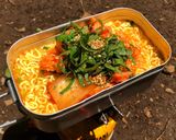 ▲山ごはん▲ベーコンキムチラーメン作り方7写真