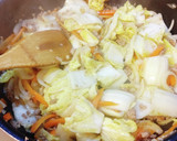 白菜と豚挽肉の炒め。作り方5写真