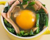 簡単おしゃれ♡ほうれん草とハムのココット作り方4写真
