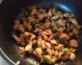 小松菜と甘辛チキン丼作り方2写真