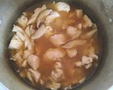 鶏むね肉と 干し椎茸の 味噌中華スープ作り方7写真