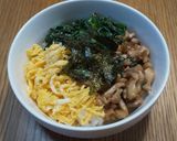 小松菜と甘辛チキン丼作り方5写真