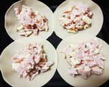レンジで餃子の皮のハムマヨチーズピザ作り方2写真