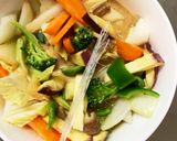 お一人様☆簡単カルボ味根菜たっぷり野菜炒作り方15写真