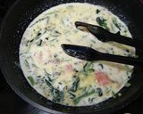 材料最小☆鮭とほうれん草のクリームパスタ作り方3写真