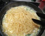 材料最小☆鮭とほうれん草のクリームパスタ作り方5写真