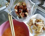 玉ねぎナゲット丼作り方1写真