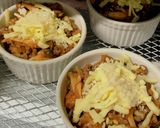 ☆お餅のミートソースのっけ焼き☆作り方9写真