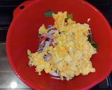 三つ葉とカニかまと卵の麺つゆマヨ和え作り方4写真