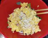 三つ葉とカニかまと卵の麺つゆマヨ和え作り方6写真