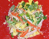 三つ葉とカニかまと卵の麺つゆマヨ和え作り方7写真