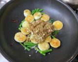 ゆで卵とインゲンの明太子、白ネギ醤油炒め作り方6写真