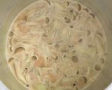 鶏むね肉と しめじのミルク ケチャスープ作り方4写真