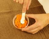 離乳食：にんじんのカッテージチーズあえ作り方1写真