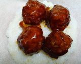 肉団子で照り焼きライスバーガー作り方5写真