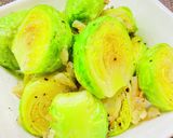 やみつき甘旨【芽キャベツ】にんにくバター作り方5写真