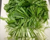 水菜と塩吹昆布の和え物作り方1写真
