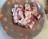 パンチェッタと椎茸のトマトクリームパスタ作り方2写真