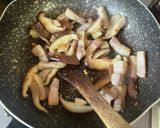 パンチェッタと椎茸のトマトクリームパスタ作り方6写真