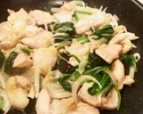 ほうれん草とチキンのクリームパスタ作り方6写真