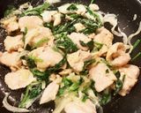 ほうれん草とチキンのクリームパスタ作り方7写真