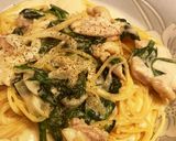 ほうれん草とチキンのクリームパスタ作り方10写真
