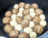 冷凍肉団子とうずらの卵の照り煮作り方3写真